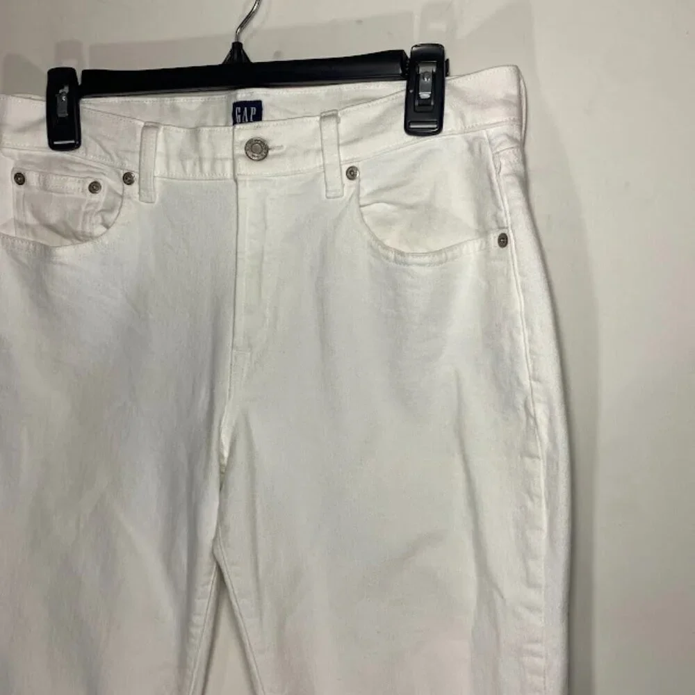 GAP Denim Girlfriend White Pants
